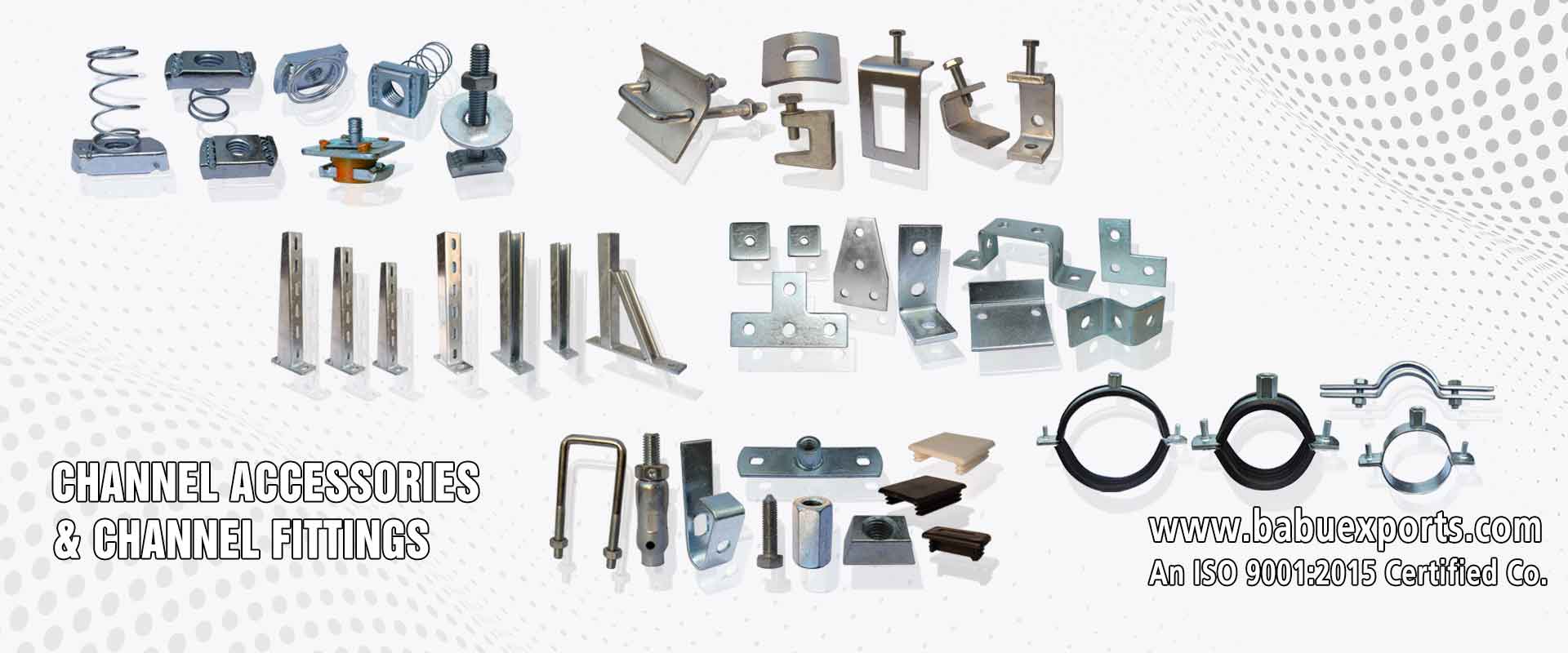 Channel Accessories Channel Fittings manufacturers exporters in India Strut Support Systems Hardware suppliers Punjab Ludhiana